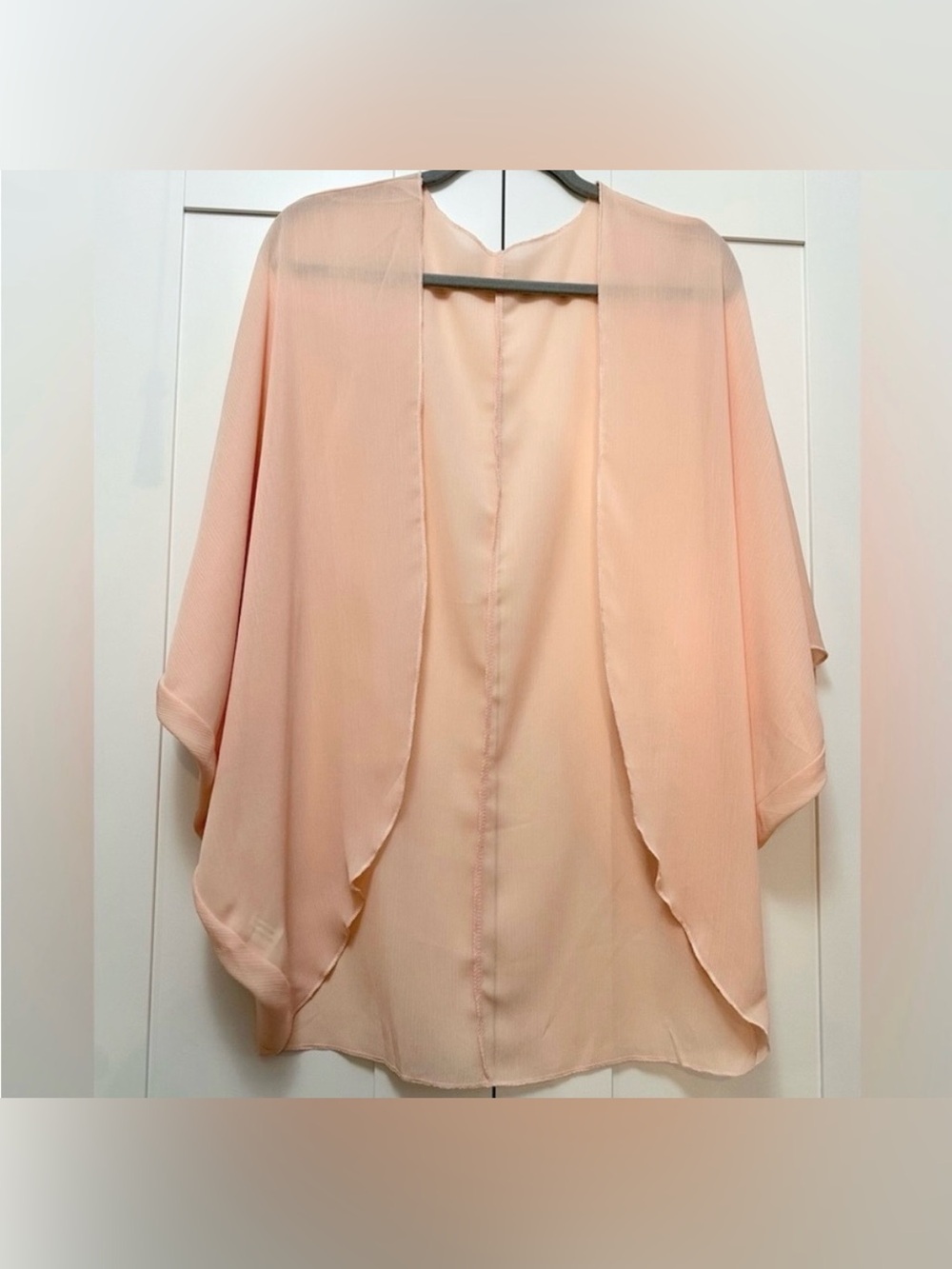 Peach Chiffon Accent Jacket Sz SM NEW!